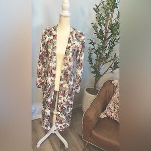 NWT Piphany long floral cardigan